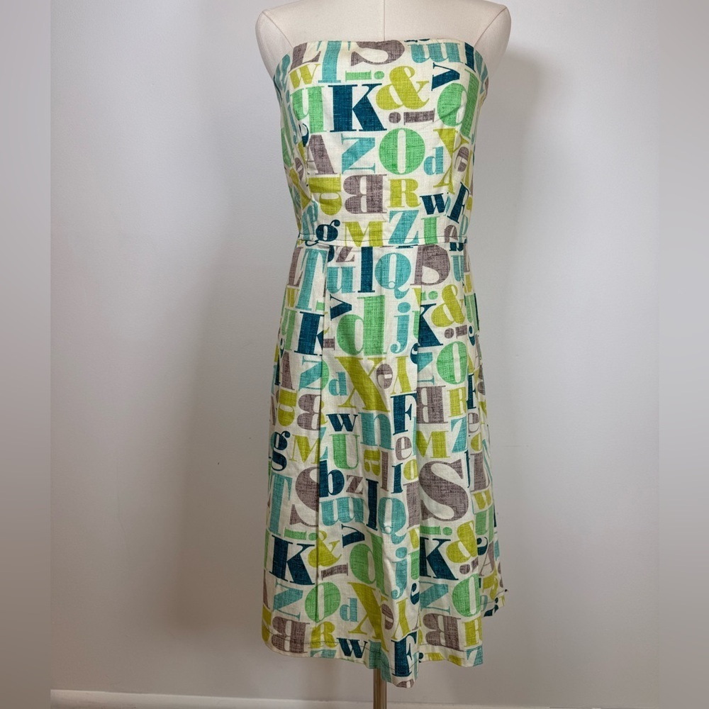Beebop & Wally Cotton Strapless Dress Pleated Fit & Flare Women’s Size Medium